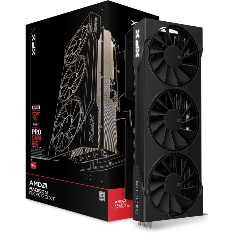 Image of XFX SWIFT AMD Radeon RX 9070 XT Tripla ventola 16 GB GDDR6 FSR 4