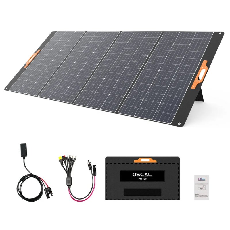OSCAL PM400 Painel Solar Células Monocristalinas, Classificação IP65, 22.7% de Eficiência, 400W