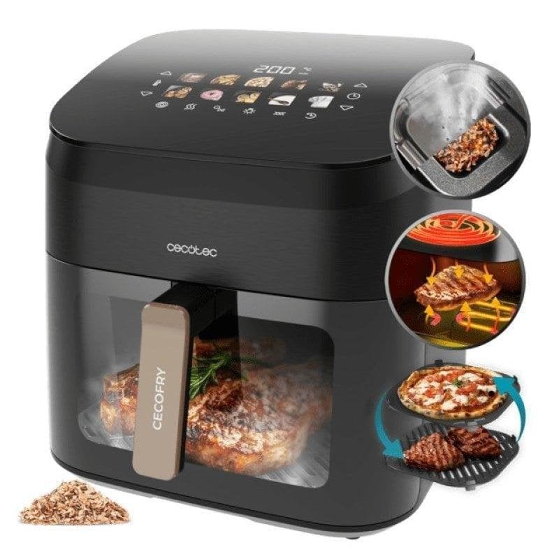 Cecotec Heißluftfritteuse Cecofry&Grill Smokin' 8500 8.5L 2200W Doppeltgrill Smoker Touch