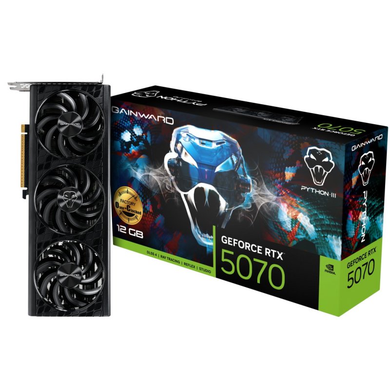 Image of Scheda grafica GeForce RTX 5070 Python III OC da 12 GB GDDR7 Reflex 2 RTX AI DLSS4 cod079