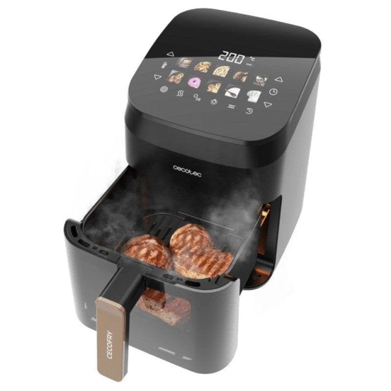 Cecotec Heißluftfritteuse Cecofry&Grill Smokin' 4500 4.5L 1900W Doppelgrill Touch Ahumador