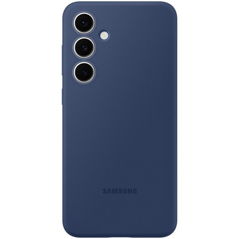 Image of Custodia in silicone blu scuro Samsung per Galaxy S24 FE