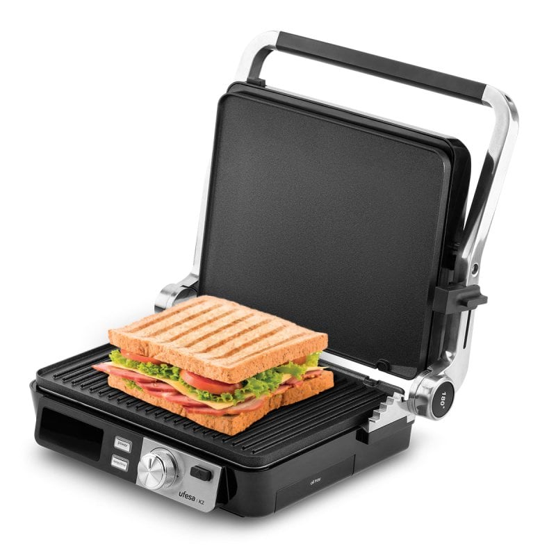 Image of Ufesa K2 Grill a contatto con schermo LCD 29x23cm 2000W Nero