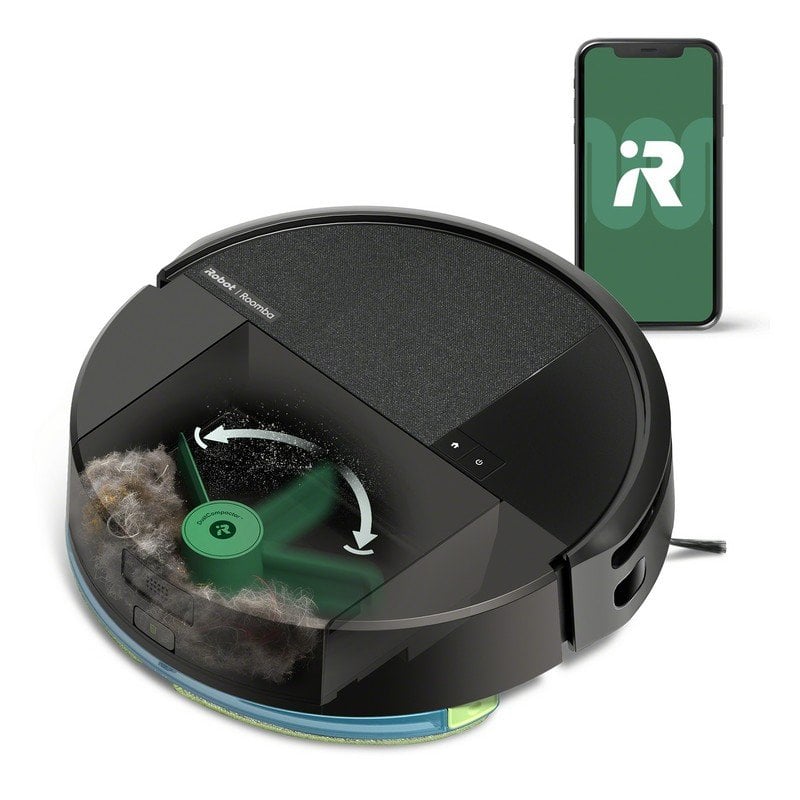 Image of iRobot Roomba 205 Combo DustCompactor Robot Aspirapolvere e Lavapavimenti 7000Pa Nero cod079