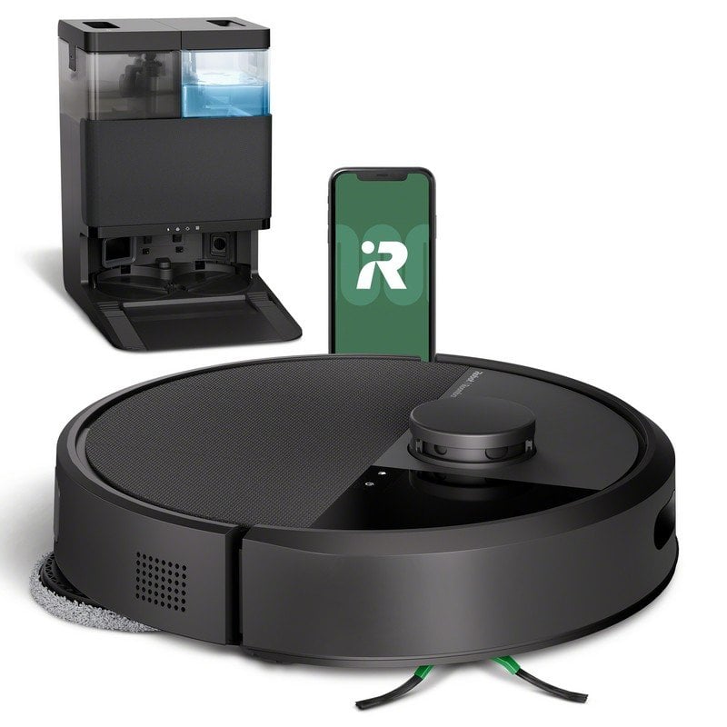 Image of iRobot Roomba Plus 405 Combo Robot Aspirapolvere con Base AutoWash, Multifunzione e Autopulente, Nero