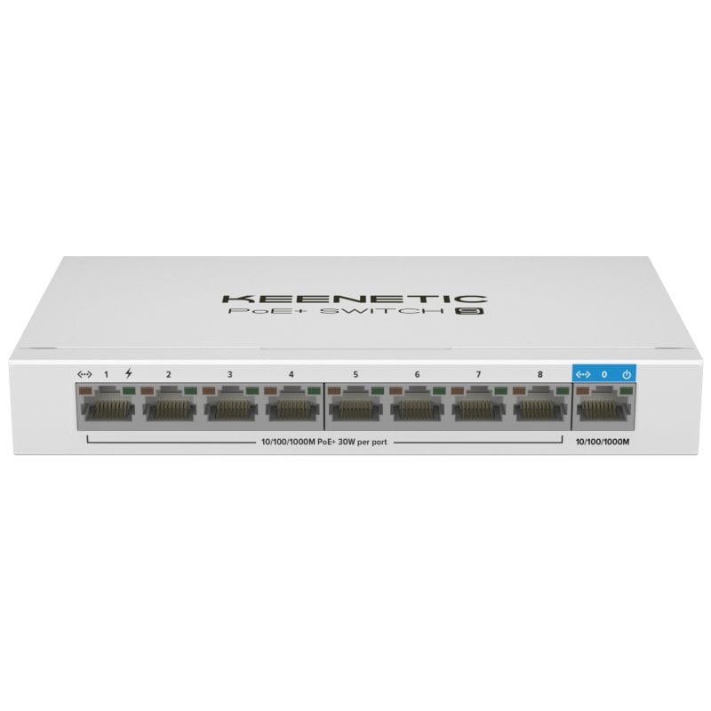 Image of Switch PoE+ Keenetic 9 Switch KN-4710 9 porte Gigabit totali + 8 porte PoE+ massimo 120 W