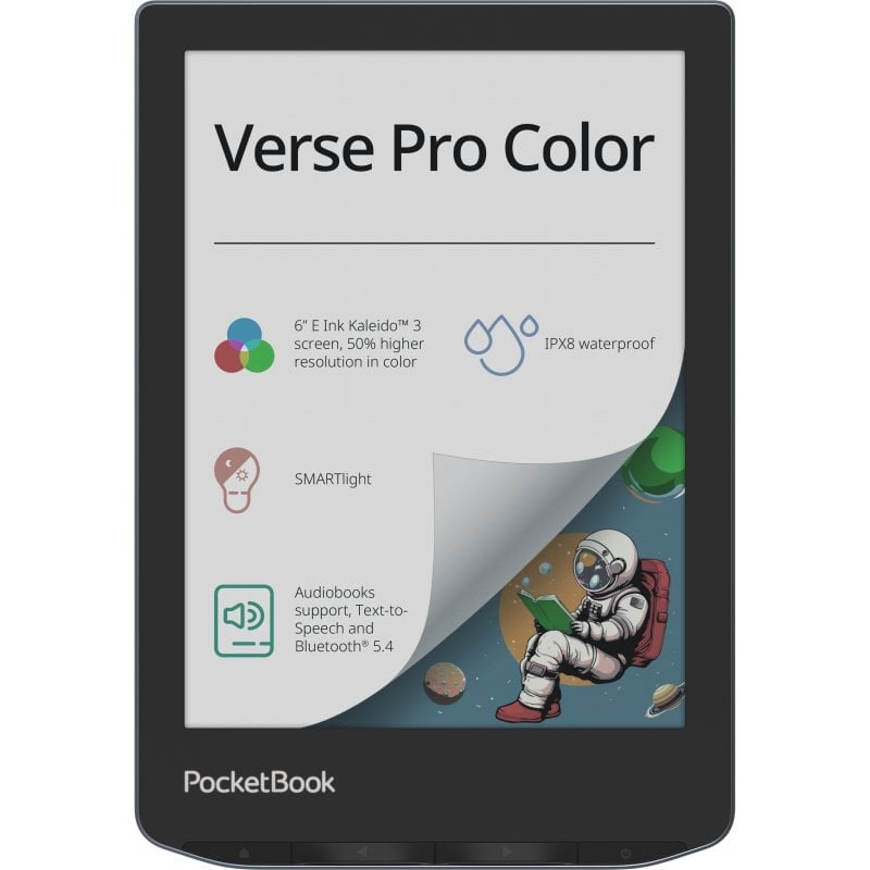 Image of PocketBook Verse Pro Color E-reader 6" Touchscreen Lettore Ebook Impermeabile Audiolibri Blu