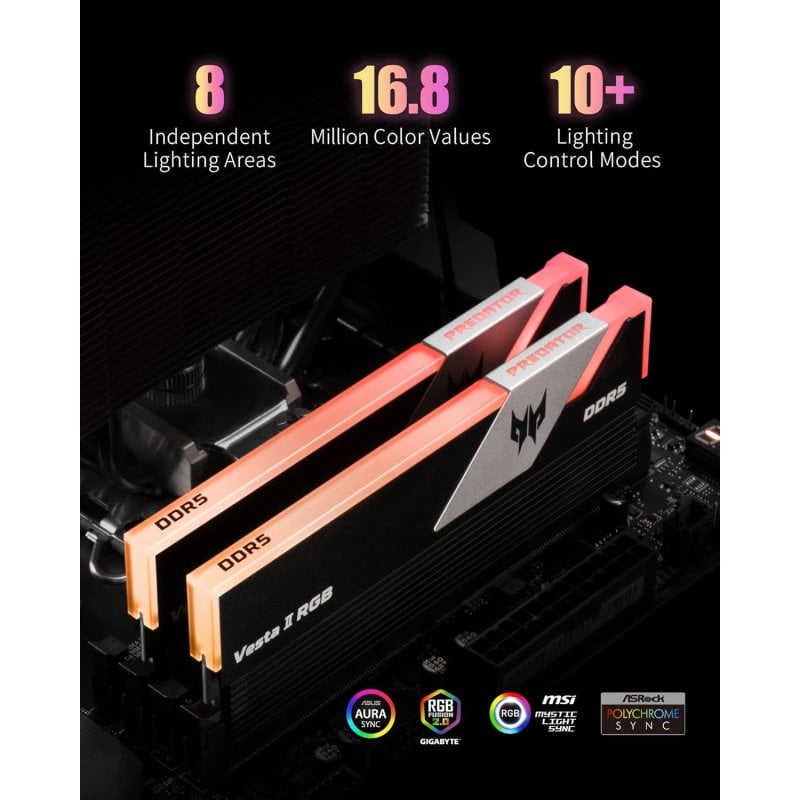 Acer Predator Vesta II RGB DDR5 6000 MHz 32 GB 2 x 16 GB CL34 AMD