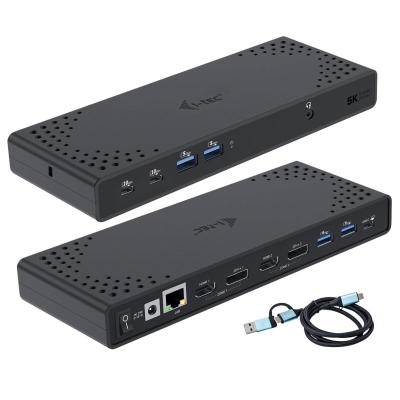 Image of I-Tec Docking Station Gen2 USB 3.0 / USB-C / Thunderbolt 3 Doppio Display + Power Delivery 100W