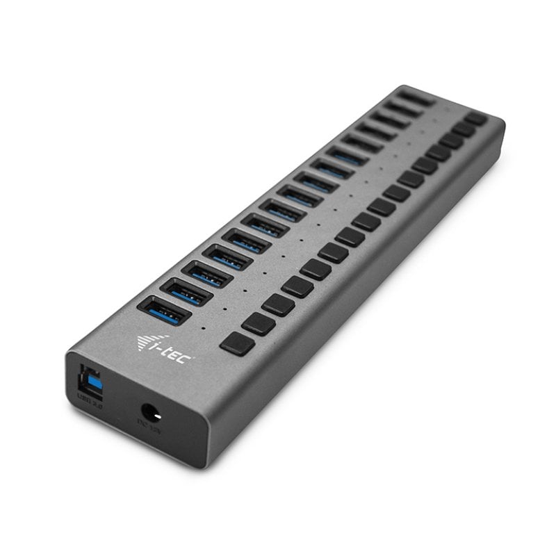 Image of I-Tec HUB 16 porte USB 3.0 + adattatore di alimentazione 90 W