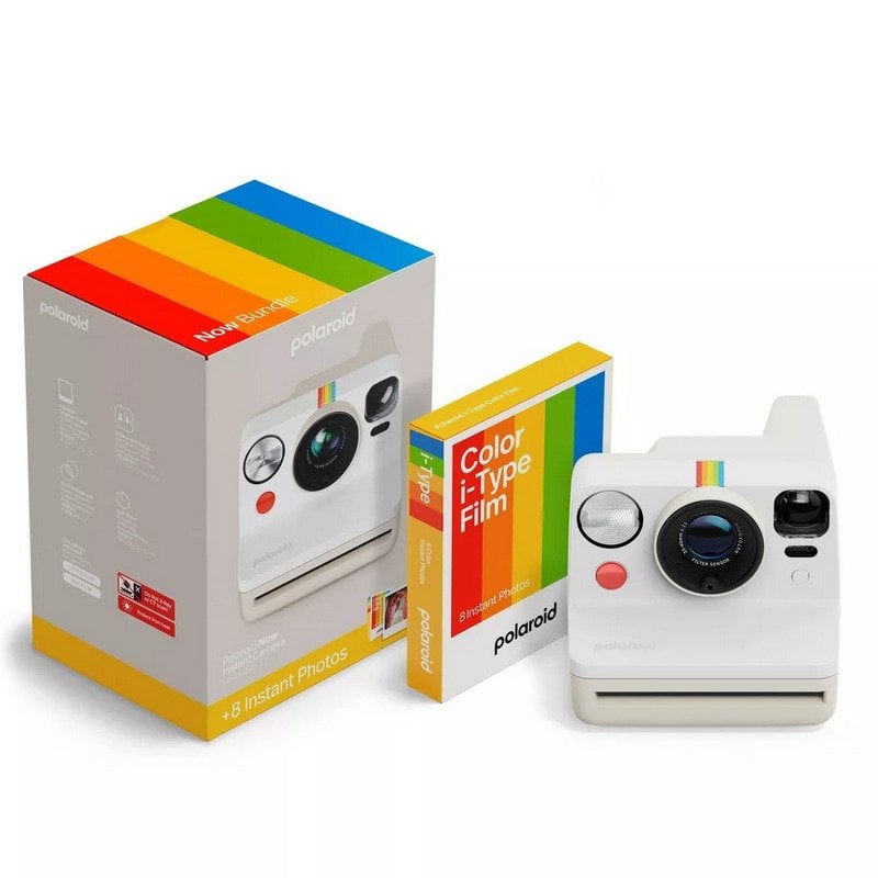 Appareil photo instantané Polaroid Now Gen 3 USB-C blanc + film couleur i-Type 8 photos