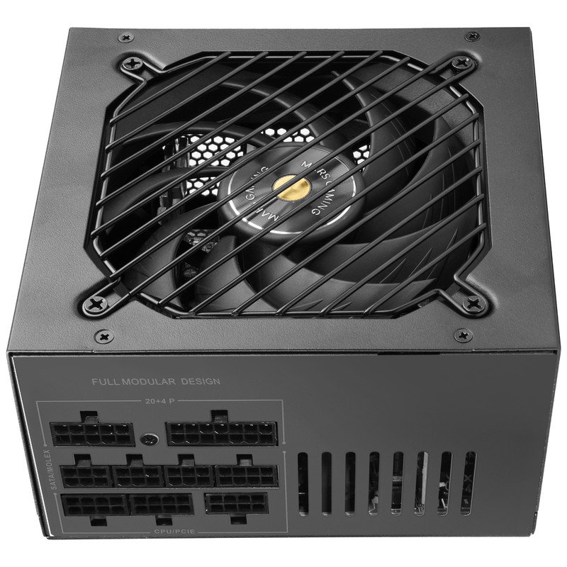 Mars Gaming MPB850SI, Alimentation PC ATX 850W, Garantie 7 Ans, 80Plus Bronze 230V, 90% d'Efficacité, Ventilateur SI Extreme Silence avec Noyau en Cuivre, Technologies AI2-RPM, DC-DC et SMD, Noir