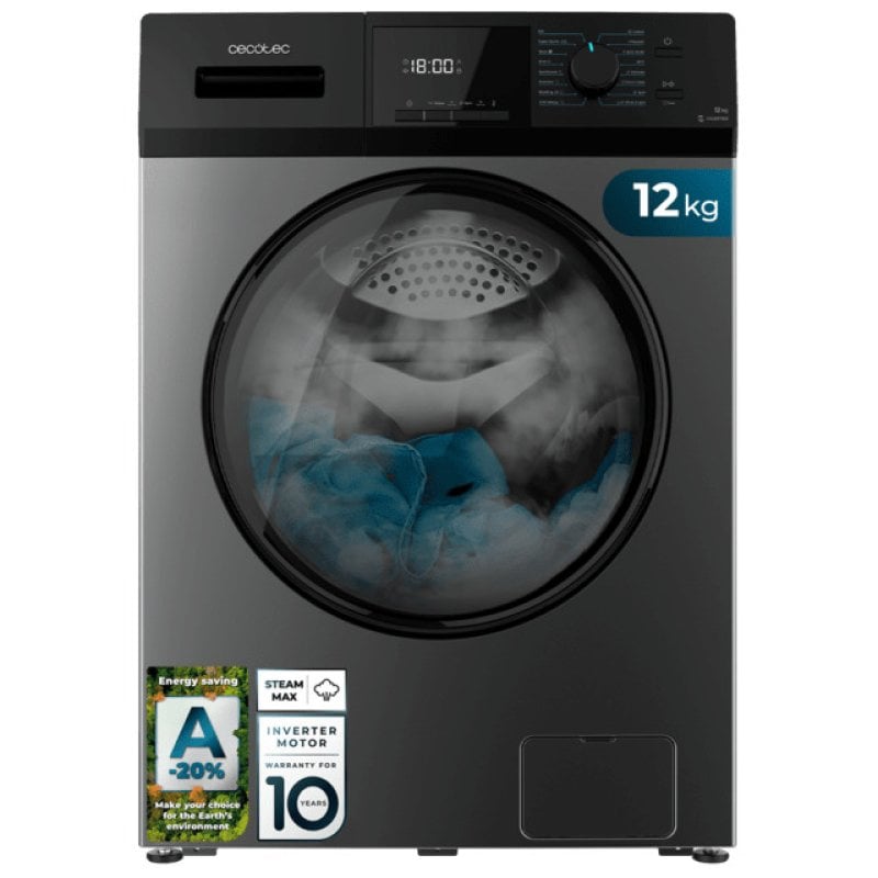 Image of Lavatrice a carica frontale Cecotec Bolero DressCode 12410 12 Kg 1400 Giri/min 16 Programmi A Grigio cod079