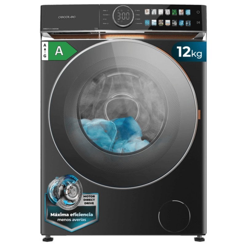 Image of Lavatrice Cecotec Bolero DressCode 12500 12 Kg Acciaio 1400 Giri Motore Inverter Plus Steam Max A Grigio cod079