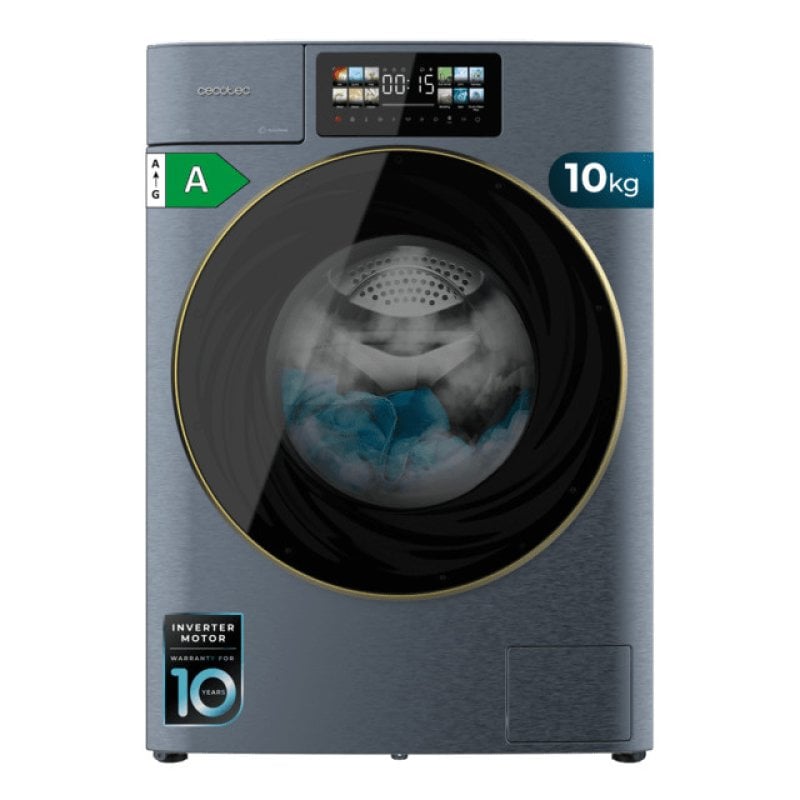 Image of Cecotec Bolero DressCode 10950 Lavatrice a carica frontale autodosante Ice Blue 10 Kg 1400 Rpm 13 Programmi A Blu/Acciaio inox cod079
