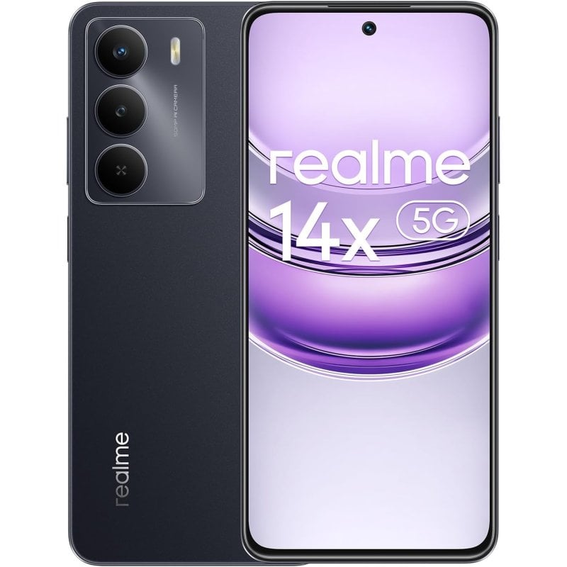 Image of Realme 14x 5G 6GB/128GB Smartphone 6.67" 120Hz Military-Grade 810H Android 14 Nero cod079