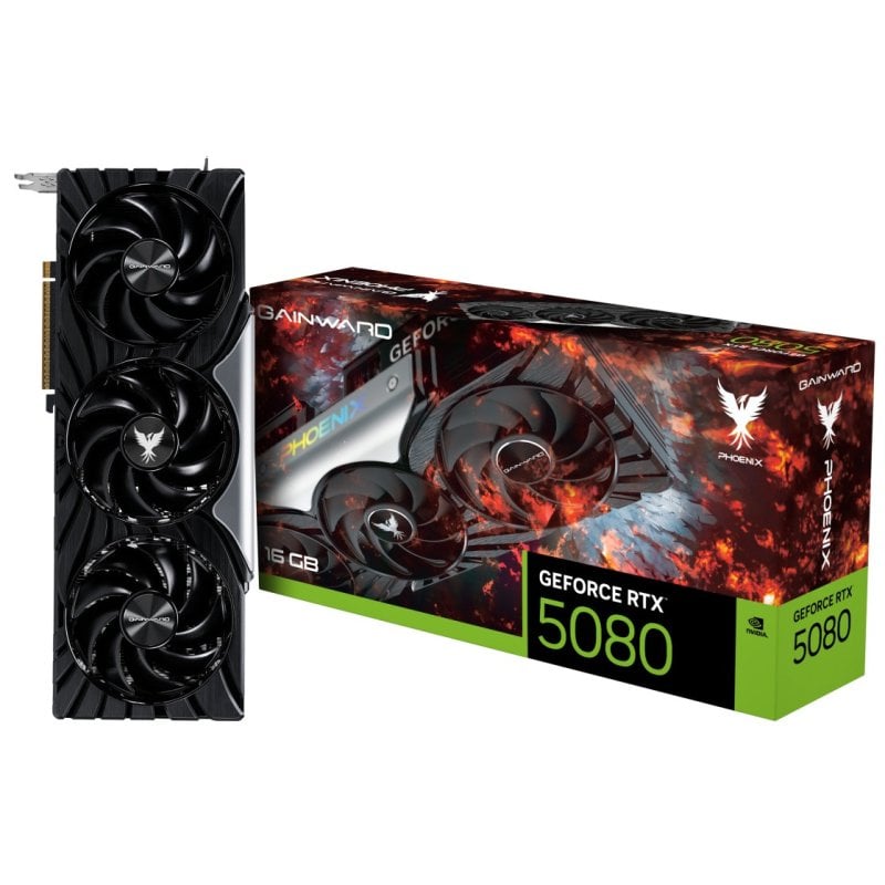 Image of Scheda grafica GeForce RTX 5080 Phoenix da 16 GB GDDR7 Reflex 2 RTX AI DLSS4 di Gainward cod079