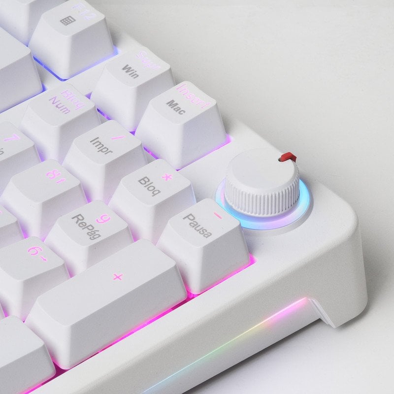 Mars Gaming Clavier mécanique MKPro RGB Chroma Anti-ghosting Silencieux Switches Français Blanc - vue 2