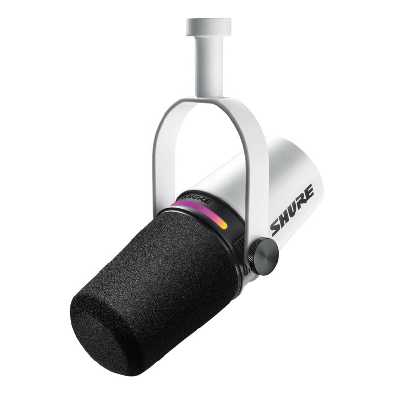 Image of Microfono dinamico USB/XLR Shure MV7+ per streaming podcast, bianco cod079