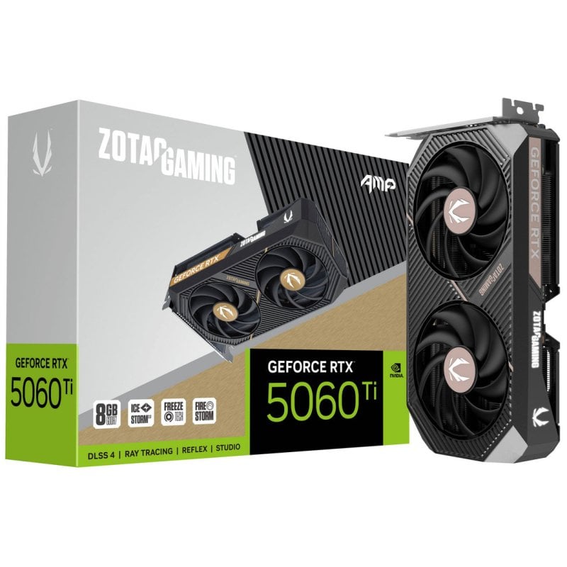 Carte graphique ZOTAC GAMING GeForce RTX 5060 Ti AMP 8 Go GDDR7 Reflex 2 RTX AI DLSS4