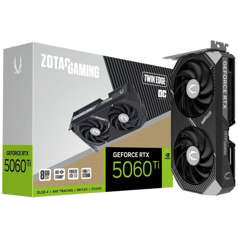 Carte graphique ZOTAC GAMING GeForce RTX 5060 Ti Twin Edge OC 8 Go GDDR7 Reflex 2 RTX AI DLSS4