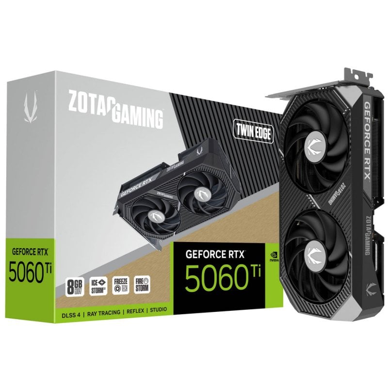 ZOTAC GAMING GeForce RTX 5060 Ti Twin Edge 8GB GDDR7 Reflex 2 RTX AI DLSS4 Graphics Card ZOTAC GAMING GeForce RTX 5060 Ti Twin Edge 8GB GDDR7 Reflex 2 RTX AI DLSS4