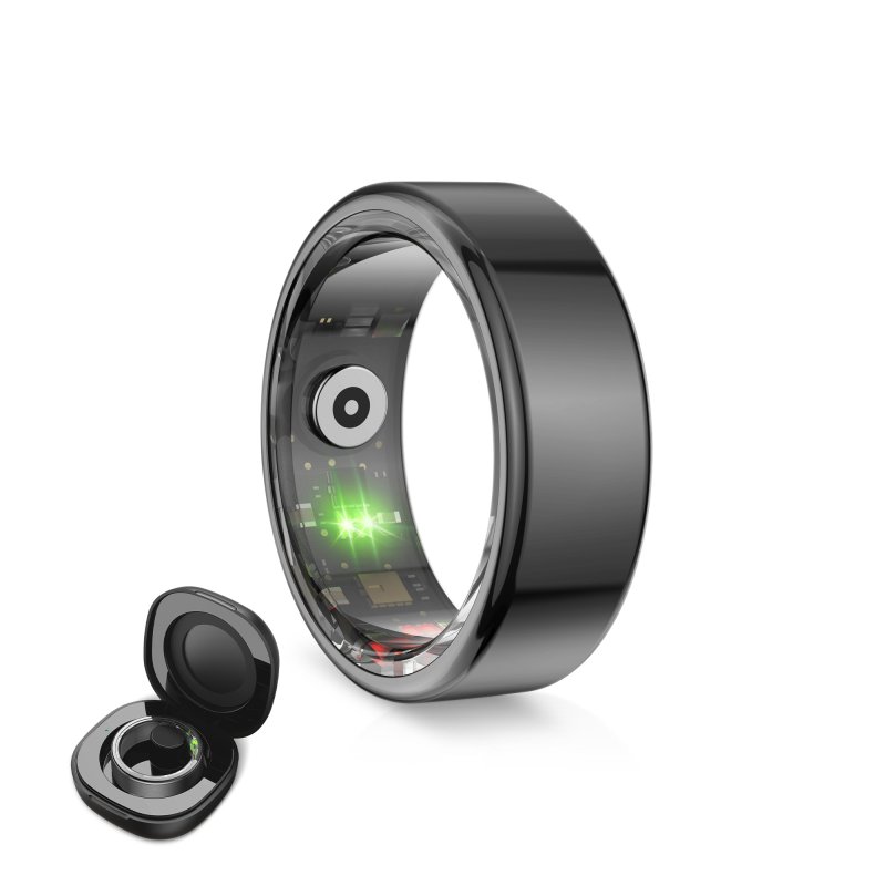 Image of Ksix Saturn Smart Ring, taglia XXS, 3 giorni di auto, attività e salute, monitoraggio del sonno, 5 ATM, nero cod079