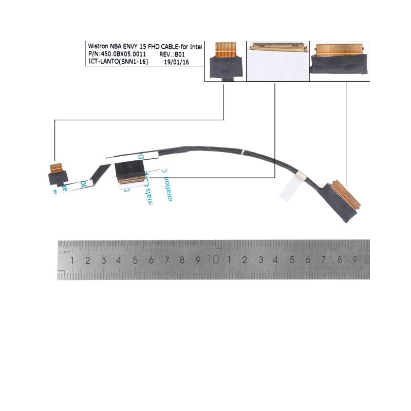 Image of Cavo LCD/LED Hp Envy X360 15-bq-bp-cp 15m-bq 15m-bp 30 pin 0.5 Fhd. 450.0bx05.0001 cod079