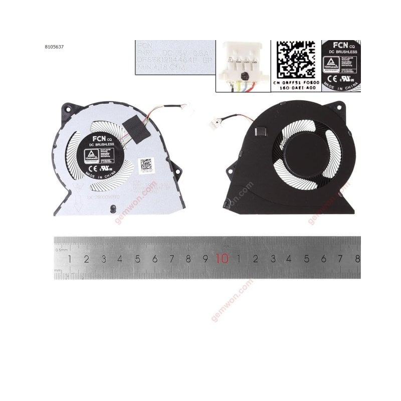 Image of Ventola per laptop Dell Vostro 3510 Inspiron 3511 3515 0rff51org. Dsf5k12114464p cod079