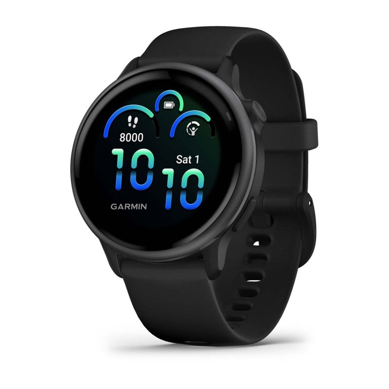 Image of Smartwatch sportivo Garmin Vívoactive 6 AMOLED Slate con cinturino nero cod079
