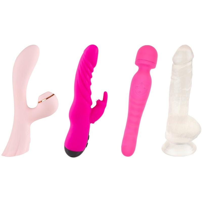 Hugbox Kit Especialista De Brinquedos Eróticos Sugador De Clítoris, Vibrador Bunny, Vibrador Wand e Dildo