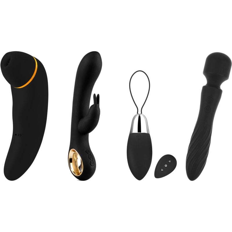 Hugbox Kit De Brinquedos Eróticos Sugador De Clítoris, Vibrador Bunny, Ovo Vibratório e Vibrador Wand