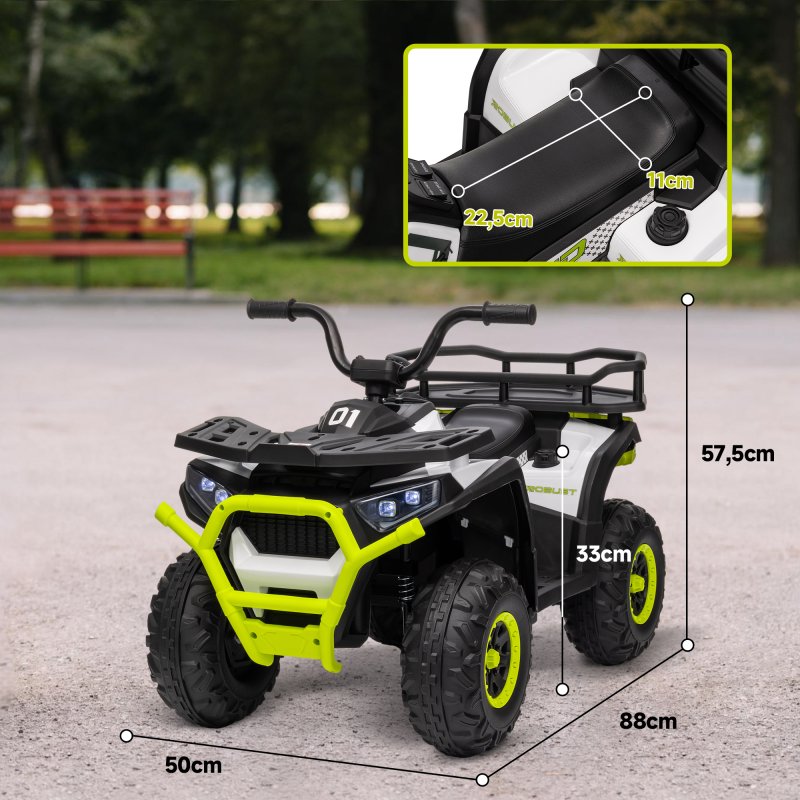 LT928 Mini Quad Eléctrico para Niños Deluxe 6V Luces Sonidos Baúl de