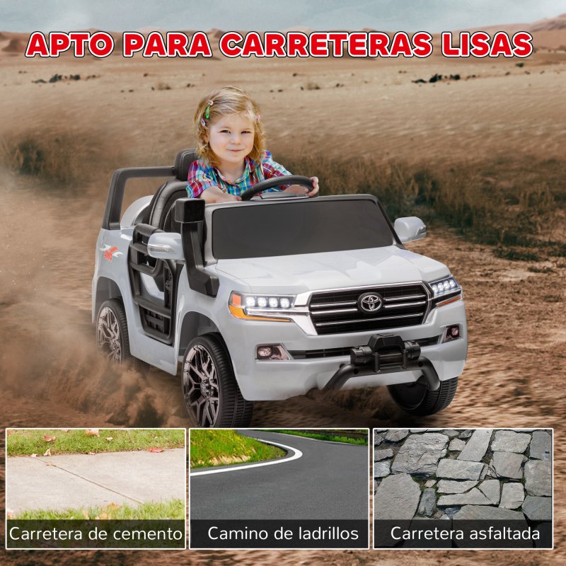 Coche Eléctrico Infantil Land Rover AIYAPLAY 2 En 1 – 6V Con Modo Deslizante, Música, Faros, Velocidad 3 Km/h, Para Niños De 1,5 A 5 Años