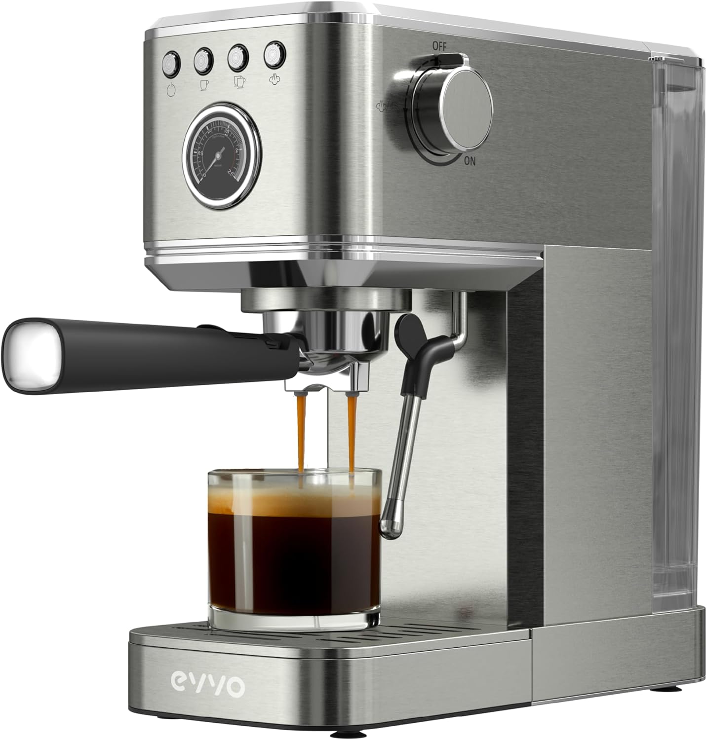 Cafetera Express EVVO Intensa 1,2L 20 bares acero inoxidable con vaporizador y manómetro