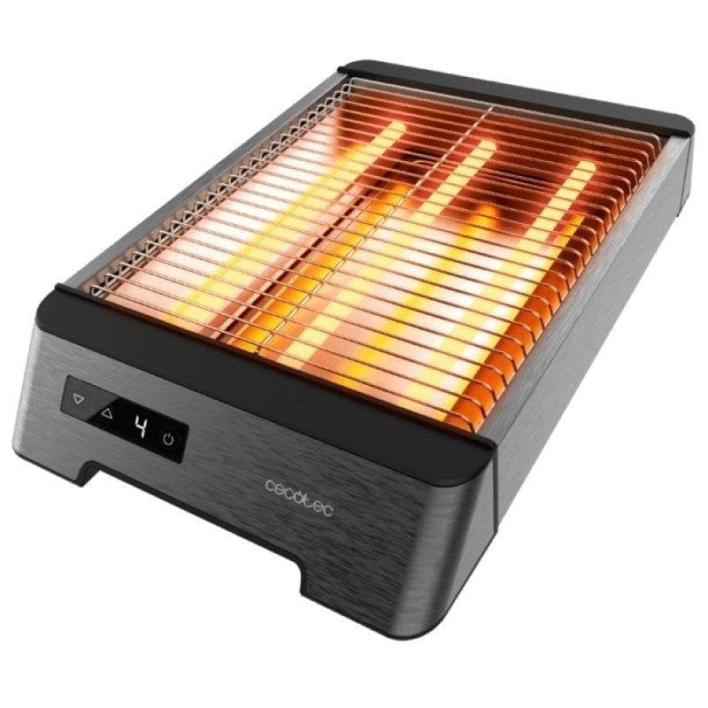 Grille-pain horizontal Cecotec NiceSlice Touch 2 tranches 1000 W 6 niveaux Ramasse-miettes Noir et inox