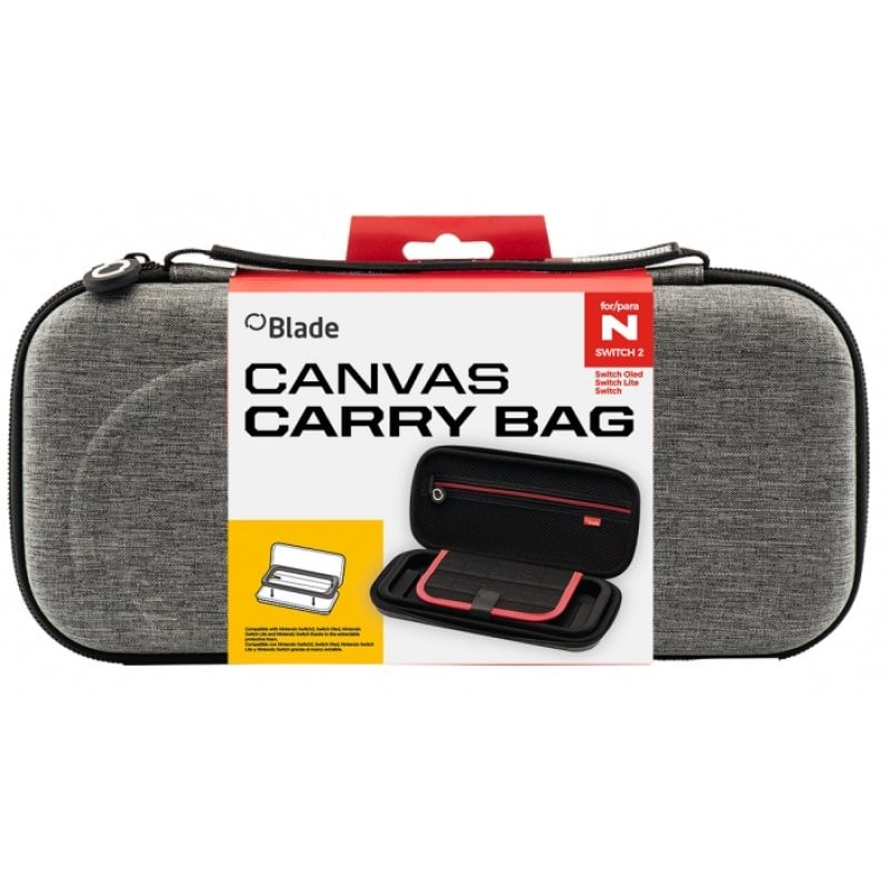 Image of Borsa da trasporto Blade Canvas grigia per Nintendo Switch 2 cod079