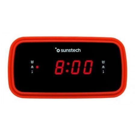 Image of Sunstech FRD60RD Sveglia Radio FM LED Vibrazione Doppio Allarme Rosso cod079