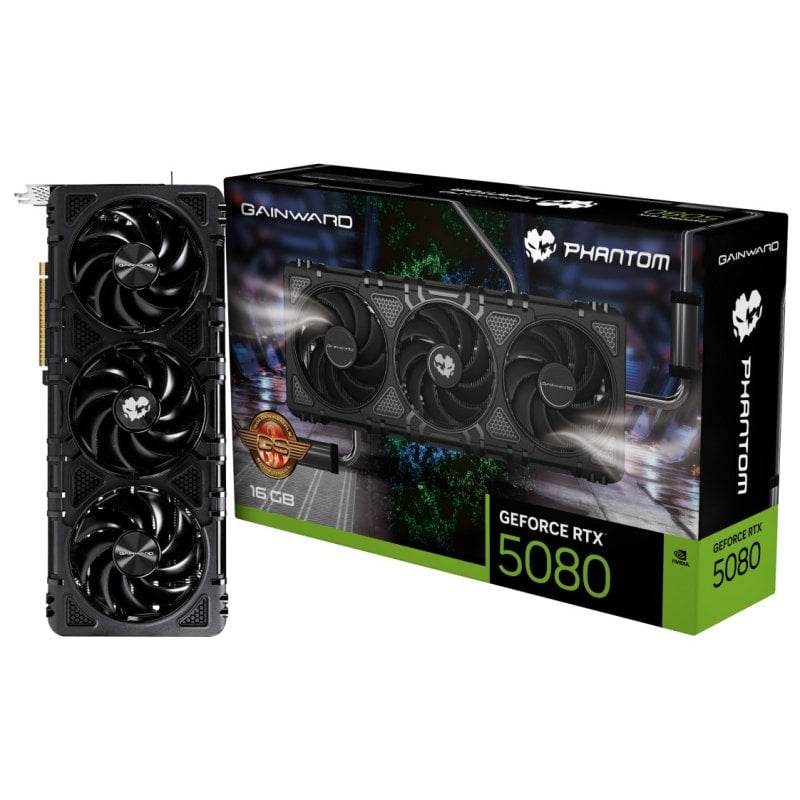 Image of Scheda grafica Gainward GeForce RTX 5080 Phantom GS da 16 GB GDDR7 Reflex 2 RTX AI DLSS4 cod079