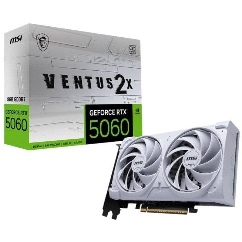 Scheda Grafica MSI GeForce RTX 5060 VENTUS 2X OC 8GB GDDR7 DLSS4 Reflex 2 AI RTX Raffreddamento TORX