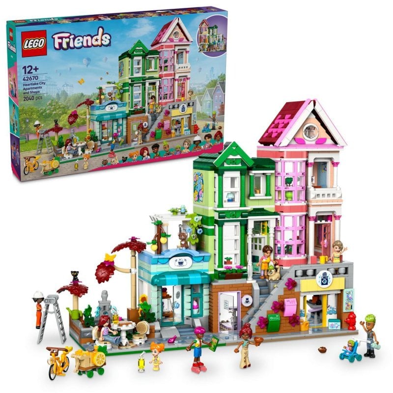 Image of Appartamenti e negozi di Heartlake City Lego Friends, giocattoli con mini-doll e gatti per bambini dai 12 anni in su cod079