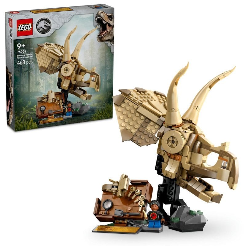 Image of Fossili di dinosauro Lego Jurassic World: teschio di triceratopo per bambini dai 9 anni in su cod079