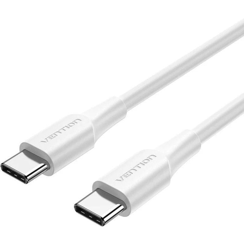 Image of Cavo Vention USB-C 2.0 3A maschio-maschio 60W 480Mbps 2m bianco cod079