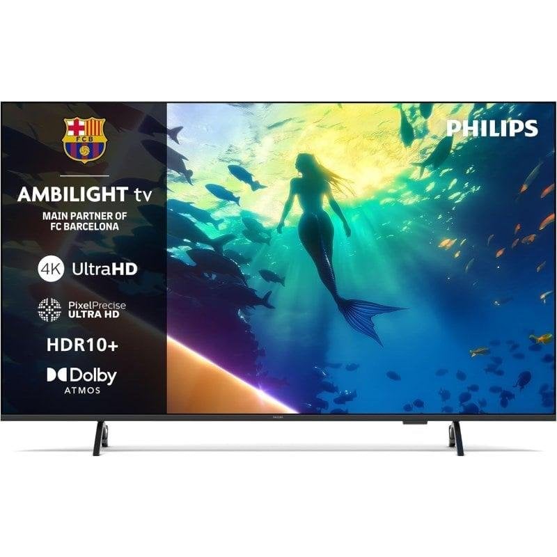 TV Philips LED 50PUS8010 50 4K UltraHD 60Hz Smart TV Titan OS HDR10 Dolby Atmos Ambilight
