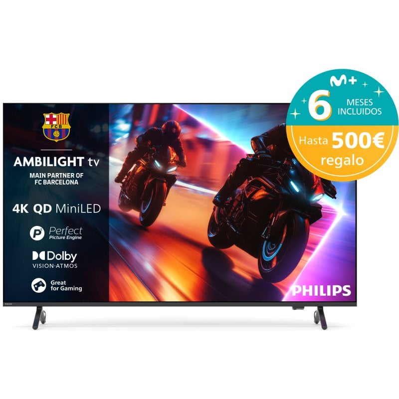 Philips Ambilight QD MiniLED 65" 65MLED920 4K Smart TV Dolby Vision y Dolby Atmos Titan OS