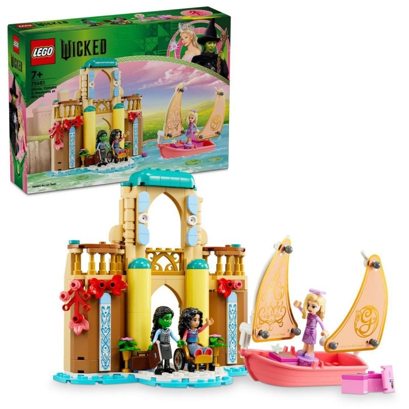 Image of Lego® Wicked Glinda, Elphaba e Nessarose alla casa delle bambole e alla barca giocattolo della Shiz University cod079