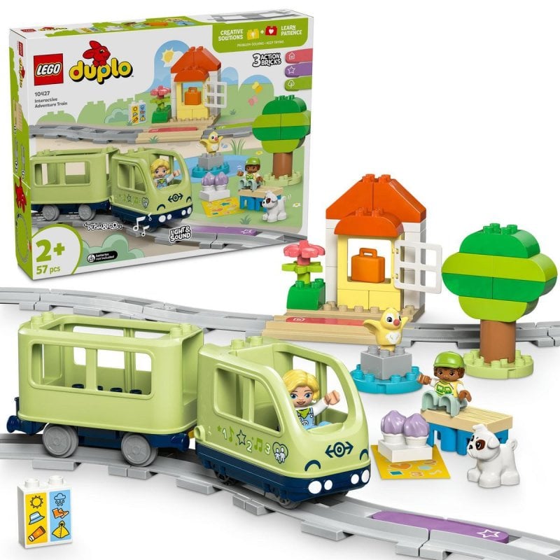 Image of Lego Duplo Railway Adventure: giocattolo educativo interattivo per bambini dai 2 anni in su 10427 cod079