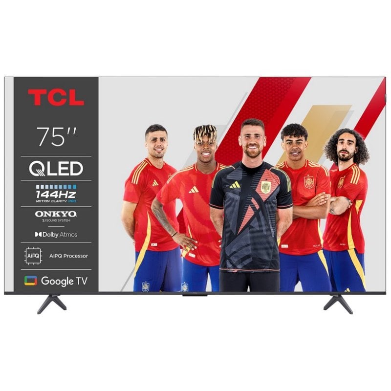 TV TCL QLED 75P8K 75 4K UltraHD 144Hz Smart TV Google TV HDR10 Dolby Atmos Onkyo