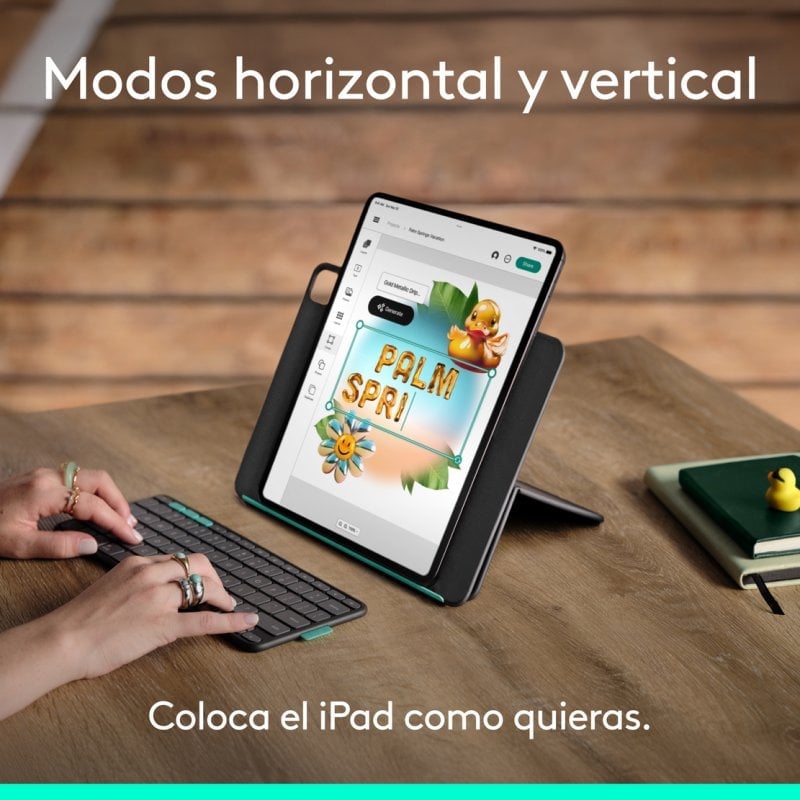 Capa com teclado Logitech Flip Folio para iPad Pro (M4