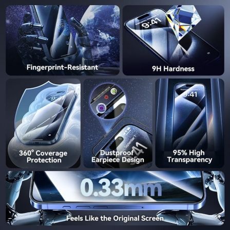 UTECTION 3 x vetro temperato per iPhone 13 Pro Max (6,7) - Pellicola proteggi schermo 9H - Massima protezione anti-urto, senza bolle, in vetro temperato, vetro temperato, colore nero